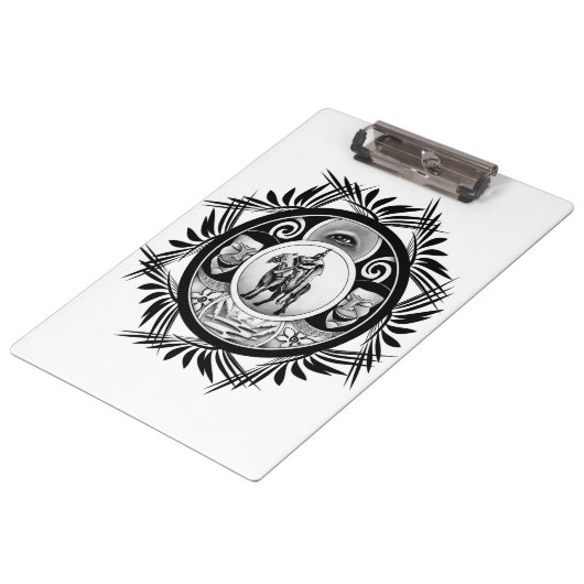 Paardenringtekening Klembord (Gekanteld)