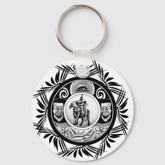 Paardenringtekening Sleutelhanger (Voorkant)