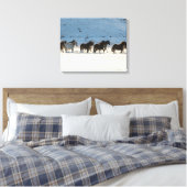 Paardenrit in de winter op Hideout Ranch Canvas Afdruk (Insitu (Slaapkamer))