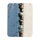 Paardenrit in de winter op Hideout Ranch Magneet (Verticaal)
