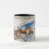 Paardenrit in de winter op Hideout Ranch Mok (Midden)