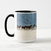 Paardenrit in de winter op Hideout Ranch Mok (Links)