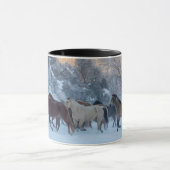 Paardenrit in de winter op Hideout Ranch Mok (Midden)