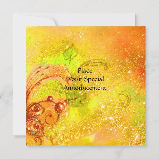 PAARDENRITTERS, MUZIEK IN DE NACHT, gele vonken Kaart (Achterkant)