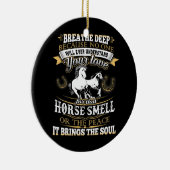 Paardenrooster geeft schamel voor meisjes keramisch ornament (Rechts)