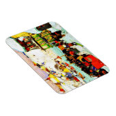 Paardenroosters in de winter door Clarence Gagnon Magneet (Rechterzijde)