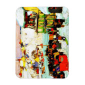 Paardenroosters in de winter door Clarence Gagnon Magneet (Verticaal)