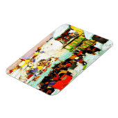 Paardenroosters in de winter door Clarence Gagnon Magneet (Linkerzijde)