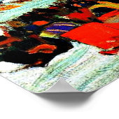 Paardenroosters in de winter door Clarence Gagnon Poster (Hoek)