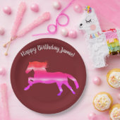 Paardenroze aangepaste Borden voor papier Papieren Bordje (Feest)