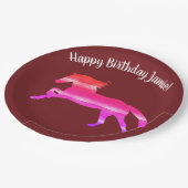 Paardenroze aangepaste Borden voor papier Papieren Bordje (Gekanteld)