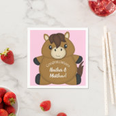 Paardenroze Baby shower Servet (Insitu)
