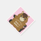 Paardenroze Baby shower Servet (Hoek)