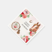 Paardenroze Floral Birthday Servet (Hoek)