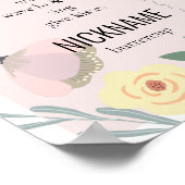 Paardenroze Pony, eerste verjaardag Poster (Hoek)