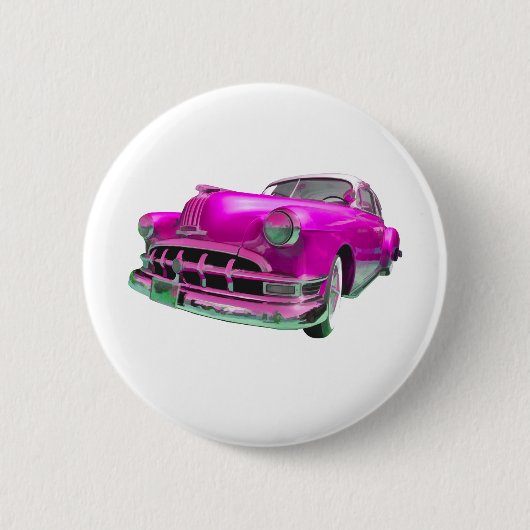 paardenroze ronde button 5,7 cm (Voorkant)