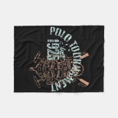 Paardenrug Polo Riding & Camp; Polo Speler Paarden Fleece Deken (Voorkant (Horizontaal))