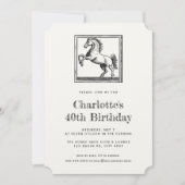  paardenruiter 40e verjaardagsfeest kaart (Voorkant)