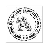Paardenruiter Paard #2 Jump Naam Retouradres Zelfinktende Stempel (Design)