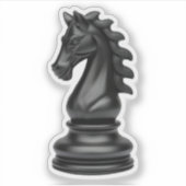 Paardenschaakstuk Sticker (Voorkant)