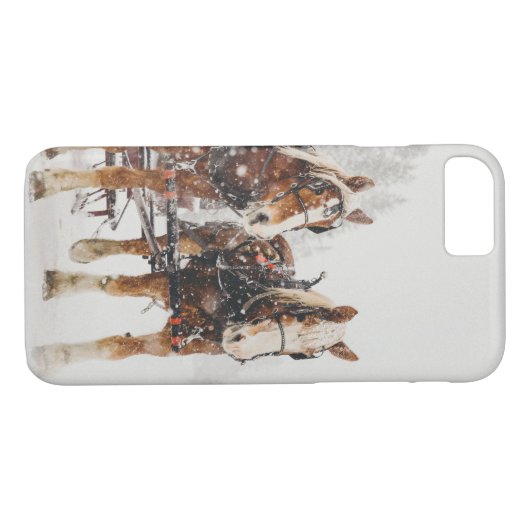 Paardenschaal voor kerstmis Case-Mate iPhone case (Achterkant (Horizontaal))