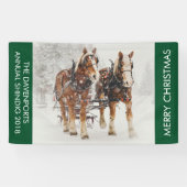 Paardenschaal voor kerstmis spandoek (Horizontaal)