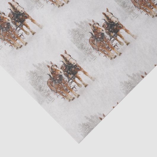 Paardenschaal voor kerstmis tissuepapier (Detail)