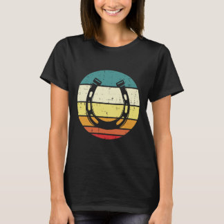 Paardenschattig SS Schattige SS Sunset Retro Horse T-shirt