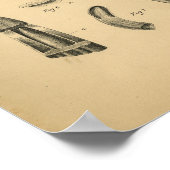 Paardenschedel Anatomy 1908  afdrukken Poster (Hoek)