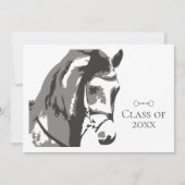 Paardenschets en slangenband, grijs Afstuderen Kaart (Voorkant)