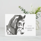 Paardenschets en slangenband, grijs Afstuderen Kaart (Staand voorkant)