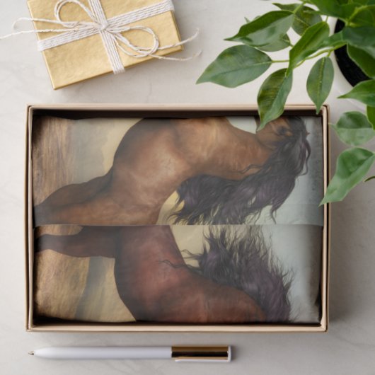 Paardenschilderij Tissuepapier (Geschenk)