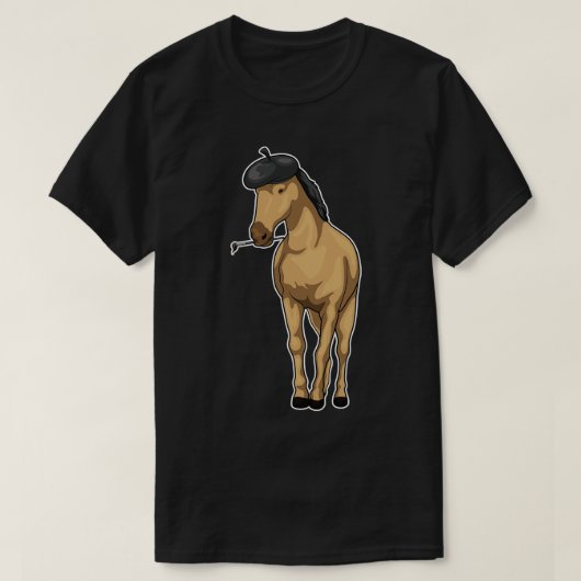 Paardenschilderpenseel T-shirt (Design voorkant)