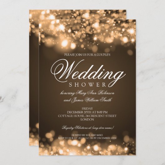 Paardenschoeisel Mousserende lampjes Goud Kaart (Voorkant / Achterkant)