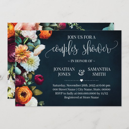 Paardenschoeisel Wijnmarinescheepsbruinbruiloft Kaart (Voorkant / Achterkant)