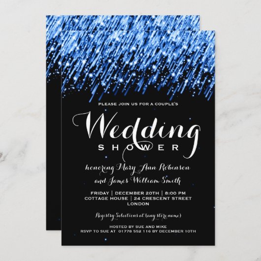 Paardenschoen met vuurstaar "Sapphire Blue" Kaart (Voorkant / Achterkant)