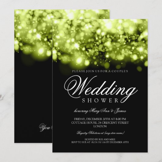 Paardenschoen Mousserende lampjes Limoen zwart Kaart (Voorkant / Achterkant)