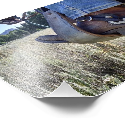 Paardenschoen van cowboy foto afdruk (Hoek)