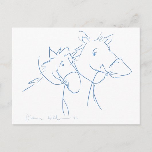 Paardenschok Briefkaart (Voorkant)