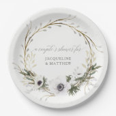 Paardenschotel Rustic BOHO Wreath Anemone Wreath Papieren Bordje (Voorkant)