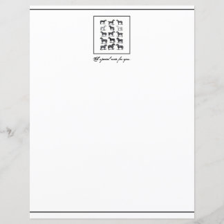 Paardenschrijfpapier zwart-wit