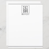 Paardenschrijfpapier zwart-wit (Voorkant / Achterkant)