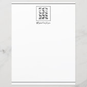 Paardenschrijfpapier zwart-wit (Voorkant)