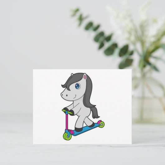 Paardenscooter Briefkaart (Staand voorkant)