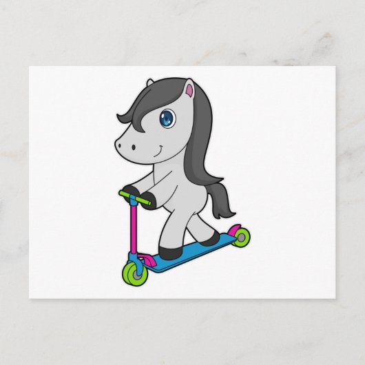 Paardenscooter Briefkaart (Voorkant)