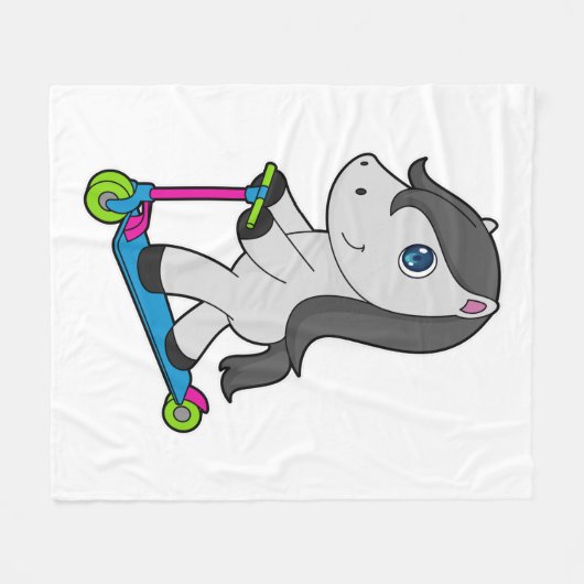 Paardenscooter Fleece Deken (Voorkant (Horizontaal))