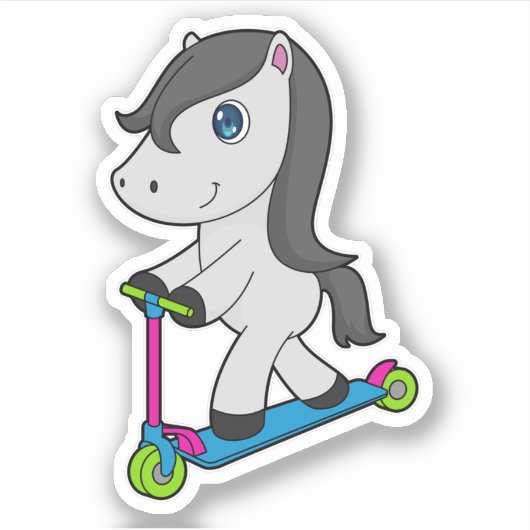Paardenscooter Sticker (Voorkant)