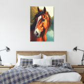 Paardense Nobleit Canvas Afdruk (Insitu (Slaapkamer))
