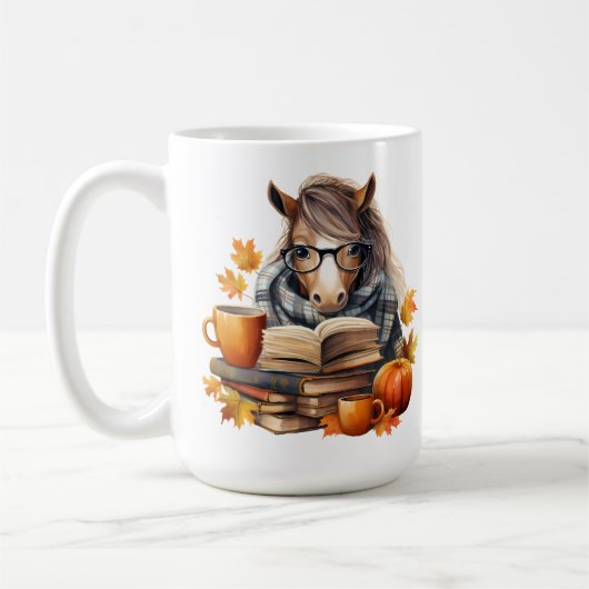 Paardenserie Herfst 15 oz Classic Mok (Links)