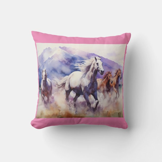 Paardenserie Sierkussen 16"x16" (Voorkant)